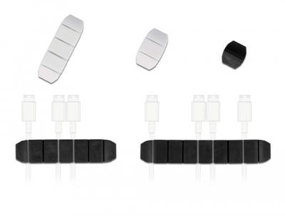 Delock 18400 Kabelclips Thermoplast Zwart, Wit (b x h) 20 mm x 10 mm 10 stuk(s)