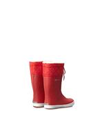 Regenlaarzen Lolly Pop Giboulée AIGLE® voor jongens rood/wit - thumbnail
