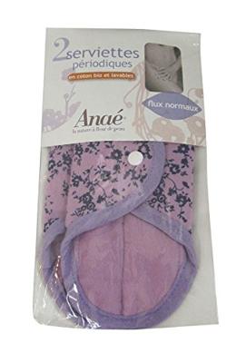 Anae Wasbaar maandverband - dag - 2 st. - paarse bloemen