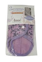 Anae Wasbaar maandverband - dag - 2 st. - paarse bloemen - thumbnail