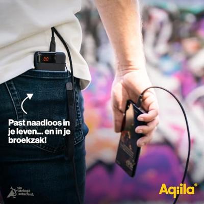 Aqiila Powerbird B5B Powerbank 5000 mAh LiPo USB-A, USB-C Zwart
