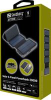 Sandberg Solar 6-Panel Powerbank 20000 Lithium-Polymeer (LiPo) 20000 mAh Zwart - thumbnail
