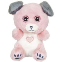 Cutydoo Love Hond Pluche Speelgoed - GIPSY TOYS - 13 cm - Roze/Grijs - thumbnail