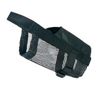 Trixie muilkorf polyester met gaas inzet zwart - thumbnail