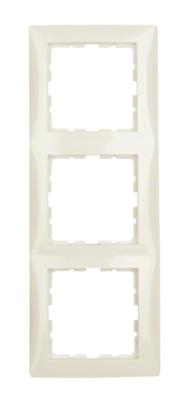 Berker S1 afdekraam 3 voudig creme glanzend