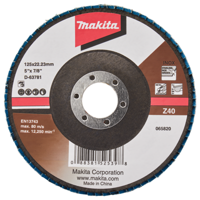 Makita Accessoires Lamellenschuurschijf 125mm Z40 - D-63781-10 - D-63781-10 Makita Accessoires Lamellenschuurschijf 125mm Z40 - D-63781-10 - D-63781-10