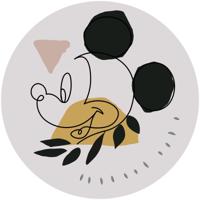 Komar Into Adventure; Komar Dots Behangcirkel Disney - Mickey Mouse - Modern Art - DD1-043 - thumbnail