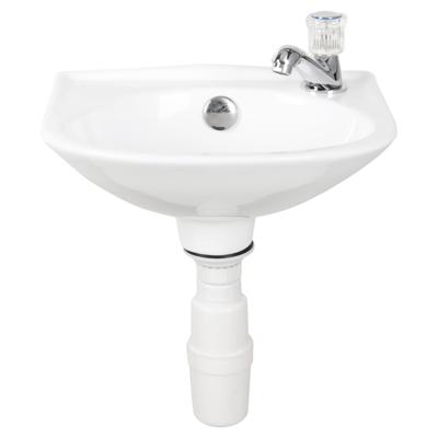 Fonteinset Differnz Gaia 32x28x15 cm Wit Met Kraan en Sifon Differnz