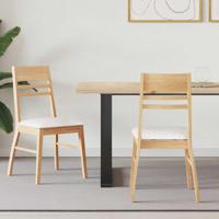 Eettafelstoelen 2 pcs Naturel 43 x 54 x 89 cm - thumbnail