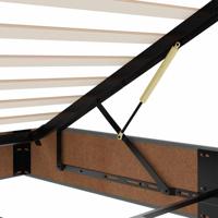 Bedframe zonder matras 140x200 cm stof donkergrijs - thumbnail