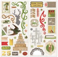 Bo Bunny • christmas collage 30,5x30,5cm chipboard - thumbnail
