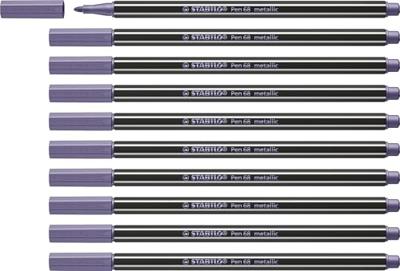 STABILO Pen 68 metallic, premium viltstift, metallic lila, per stuk STABILO Pen 68 metallic, premium viltstift, metallic lila, per stuk