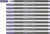 STABILO Pen 68 metallic, premium viltstift, metallic lila, per stuk - thumbnail