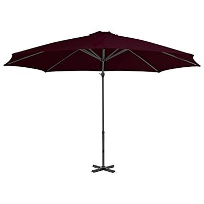 VidaXL Zweefparasol met aluminium paal 300 cm rood