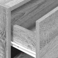 Kast met 2 lades 60x31x40 cm bewerkt hout grijs sonoma eiken - thumbnail