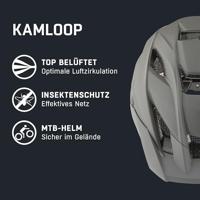 Olympic Sportswear Alpina sports mtb helm kamloop 51-55 mat grijs/perzik - thumbnail