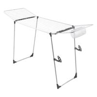 Metaltex hurricane droogrek 197x65x115 cm 24 m drooglengte zilver/zwart - thumbnail