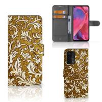 Wallet Case OPPO A54 5G | A74 5G | A93 5G Barok Goud - thumbnail