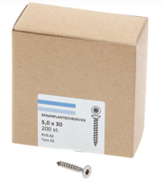 Hoenderdaal Spaanplaatschroef Rvs-A2 Pk Torx TX25 5.0X30 | 200 stuks - 0206.30.41203 - thumbnail