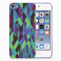 Apple iPod Touch 5 | 6 | TPU Hoesje | Abstract Green Blue - thumbnail