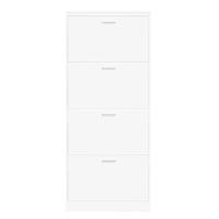 VidaXL Schoenenkast 59x17x150 cm bewerkt hout wit - thumbnail