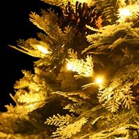 VidaXL Kerstboom met led en dennenappels 120 cm pvc en pe groen - thumbnail