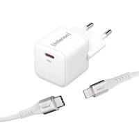 Intenso W30C GaN + C315L USB-oplader 30 W 1x USB-C, 1x Apple Lightning Wit Binnen GaN, USB Power Delivery (USB-PD) - thumbnail