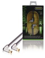 120 dB Coaxkabel Haaks Coax Male (IEC) - Coax Female (IEC) 5.00 m Zwart - thumbnail