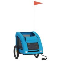 Hondenfietstrailer oxford stof en ijzer blauw - thumbnail