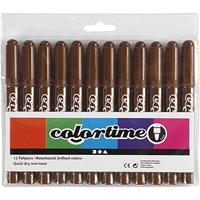 Colortime Bruine jumbo stiften, 12st. - thumbnail