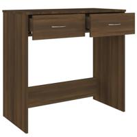 Bureau 80x40x75 cm bewerkt hout bruineikenkleurig - thumbnail