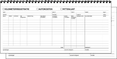 Sigel kilometerregistratie en autokostenboek, zelfkopiërend - thumbnail