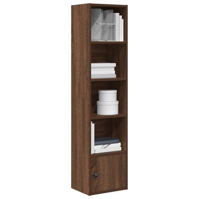 Boekenkast 31x24x127 cm bewerkt hout bruin eikenkleurig