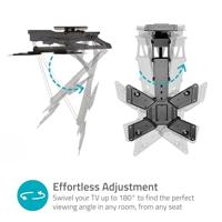 Nedis Gemotoriseerde TV-plafondbeugel | 23 - 65 " | Maximaal schermgewicht: 30 kg | Draaibaar | Kantelbaar | Minimale plafondafstand: 140 mm | - thumbnail