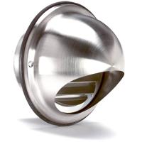 Bolrooster RVS Ø100mm - incl. schoepen en muggengaas - thumbnail