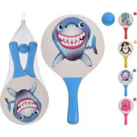 Beachball Strandbalset hout 3-delig set - thumbnail