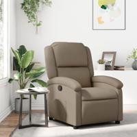 Fauteuil verstelbaar kunstleer cappuccinokleurig - thumbnail