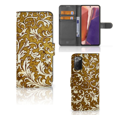 Wallet Case Samsung Galaxy Note 20 Barok Goud Wallet Case Samsung Galaxy Note 20 Barok Goud