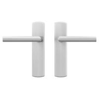 AXA Binnendeurbeslag Curve Klik kruk Milan op Blind Schild Aluminium - thumbnail