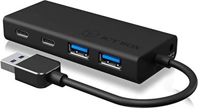 ICY BOX HUB1426-U3 interface hub USB 3.0 (3.1 Gen 1) Type-A 5000 Mbit/s Zwart - thumbnail