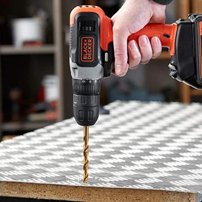 BLACK+DECKER BCD001E2K Accuboormachine | 18V | Inclusief 2x2,5Ah accu en lader | In koffer - BCD001E2K-QW