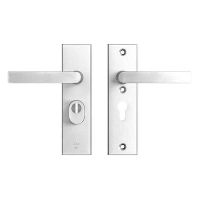 AXA AXA Edge Plus veiligheidsbeslag achterdeur rechth. kortschild Blok kruk/kruk PC55 met kerntrekbeveiliging SKG3 - aluminium