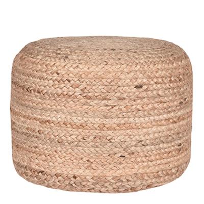 LABEL51 Poef gevlochten jute naturel