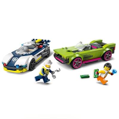 LEGO CITY politiewagen en snelle autoachtervolging 60415 - thumbnail