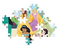 Clementoni glitter puzzel disney prinses, 104st. - thumbnail