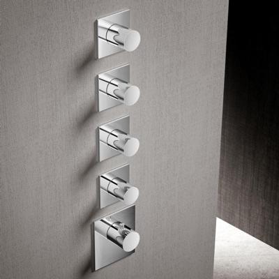 Hotbath Mate High Flow thermostaatkraan met 4 stopkranen vierkant inclusief inbouwdeel geborsteld nikkel MHF004 / MHF024GN Hotbath Mate High Flow thermostaatkraan met 4 stopkranen vierkant inclusief inbouwdeel geborsteld nikkel MHF004 / MHF024GN