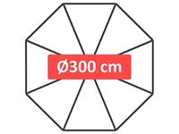 Zweefparasol Libra 300 cm grijs - thumbnail