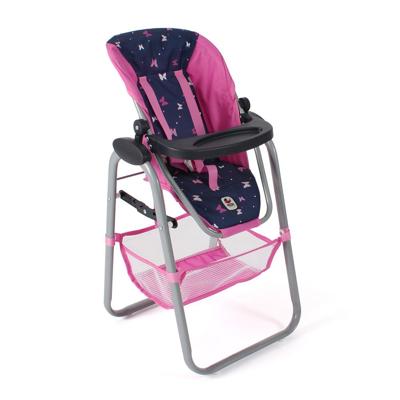 Moderne poppenstoel - Vlinders Navy Roze Moderne poppenstoel - Vlinders Navy Roze