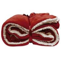 Unique Living Unique Living Lars coral fleece/suede plaid 150x200cm red - thumbnail