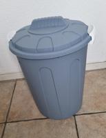 MaxiTon afvalemmer afvalbak met deksel 40 liter polypropyleen blauw - thumbnail